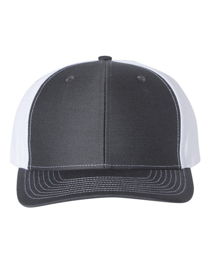 Richardson Twill Back Trucker Cap 312 #color_Charcoal/ White