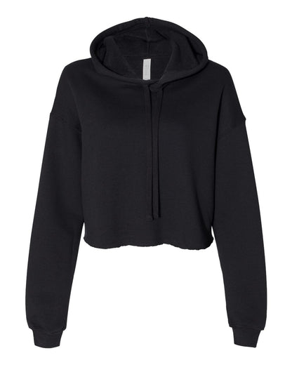 BELLA + CANVAS Women's Crop Fleece Hoodie 7502 #color_Black