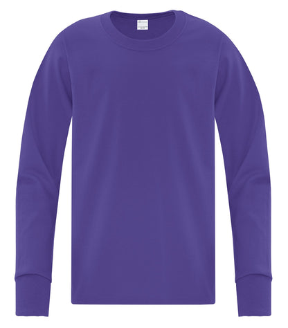 Atc Everyday Collection Everyday Cotton L/S Yth Tee ATC1015Y #color_Purple