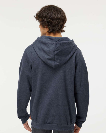 M&O Unisex Zipper Fleece Hoodie 3331 #colormdl_Heather Navy