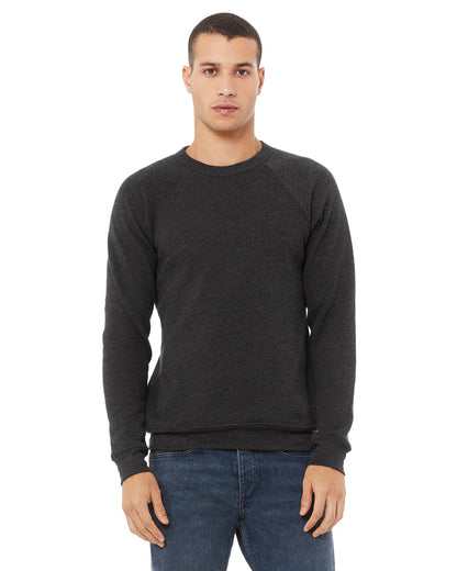 BELLA + CANVAS Unisex Sponge Fleece Crewneck Sweatshirt 3901 #color_DARK GRY HEATHER