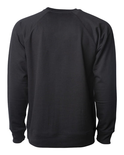 Independent Trading Co. Icon Lightweight Loopback Terry Crewneck Sweatshirt SS1000C #color_Black