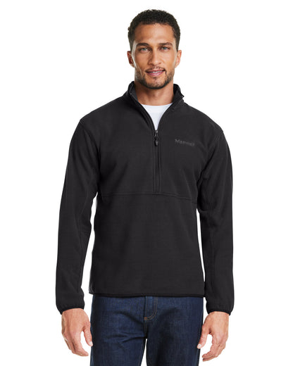 Marmot Men's Rocklin Half-Zip Jacket M12650 #color_BLACK