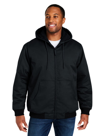 Harriton Unisex ClimaBloc® Heavyweight Hooded Full-Zip Jacket M722 #color_BLACK