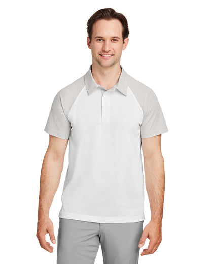 Team 365 Men's Command Snag-Protection Colorblock Polo TT21C #color_WHITE / SP SILVER