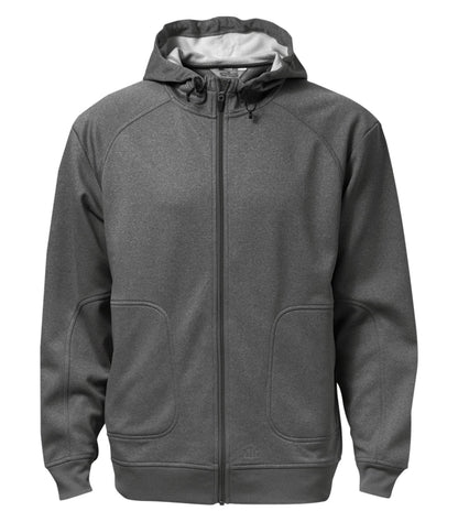 Atc PTech Fleece Hooded Jkt F221 #color_Charcoal Hth