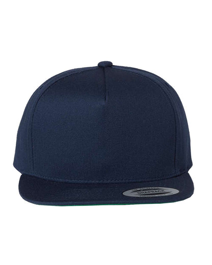 YP Classics Five-Panel Cotton Twill Snapback Cap 6007 #color_Navy