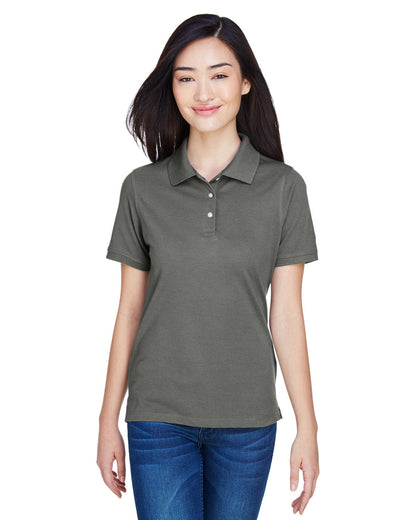 Harriton Ladies' Easy Blend™ Polo M265W #color_CHARCOAL