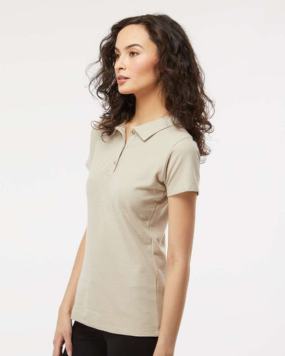 M&O Women's Ringspun Pique Polo 7600 #colormdl_Sand