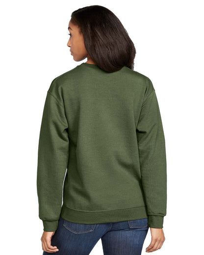 Gildan Adult Softstyle® Fleece Crew Sweatshirt SF000 #color_MILITARY GREEN