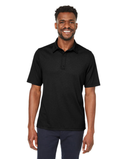 North End Men's Replay Recycled Polo NE102 #color_BLACK