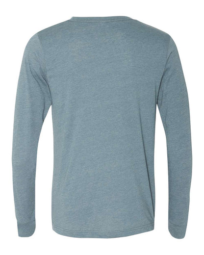 BELLA + CANVAS Heather CVC Long Sleeve Tee 3501CVC #color_Heather Slate