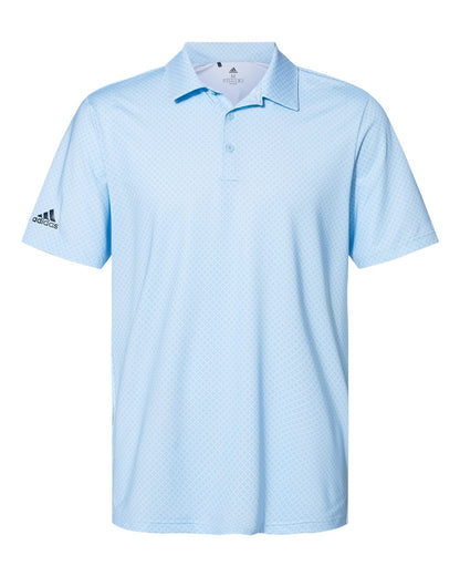 Adidas Diamond Dot Print Polo A498 #color_Glow Blue/ White/ Navy