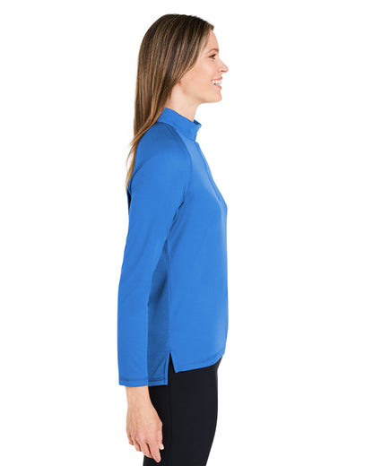 North End Ladies' Revive coolcore® Quarter-Zip NE410W #color_LT NAUTICAL BLUE