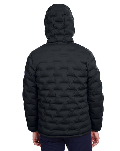 North End Men's Loft Puffer Jacket NE708 #color_BLACK / CARBON