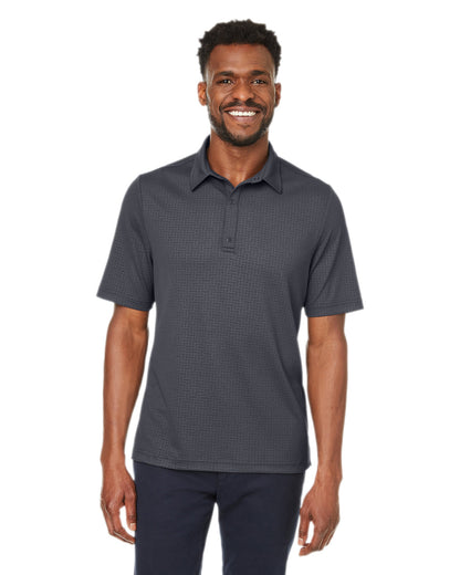 North End Men's Replay Recycled Polo NE102 #color_CARBON