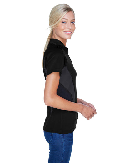 North End Ladies' Serac UTK CoolLogik™ Performance Zippered Polo 78657 #color_BLACK