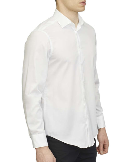 Calvin Klein Non-Iron Pincord Slim-Fit Shirt 18CC110 #color_White