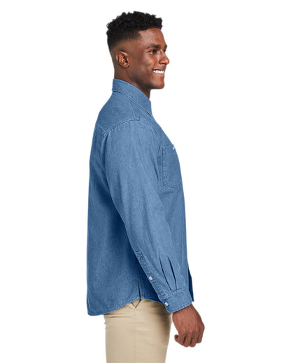 Harriton Men's Denim Shirt-Jacket M540 #color_LIGHT DENIM