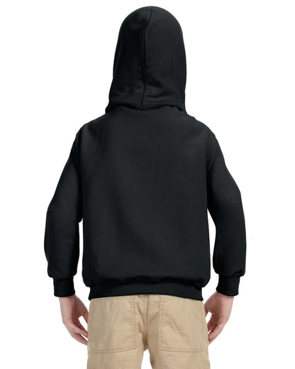 Gildan Youth Heavy Blend™ Hooded Sweatshirt G185B #color_BLACK