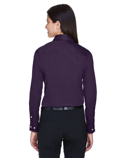 Devon & Jones Ladies' Crown Collection® Solid Stretch Twill Woven Shirt DG530W #color_DEEP PURPLE