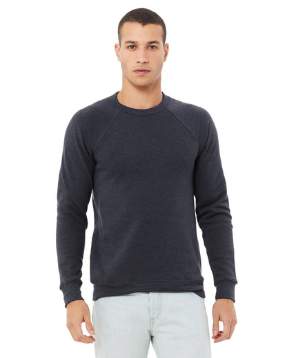 BELLA + CANVAS Unisex Sponge Fleece Crewneck Sweatshirt 3901 #color_HEATHER NAVY