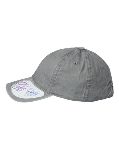 Infinity Her Women's Pigment-Dyed with Fashion Undervisor Cap CASSIE #color_Light Grey/ Polka Dots