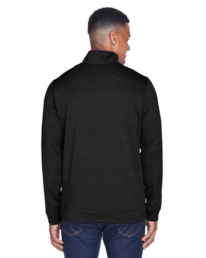 Devon & Jones Men's Newbury Mélange Fleece Quarter-Zip DG798 #color_BLACK HEATHER