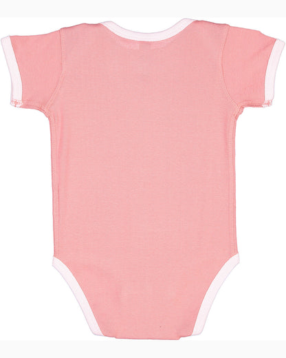 Rabbit Skins Infant Baby Rib Bow Tie Bodysuit RS4407 #color_MAUVELOUS / BLRNA