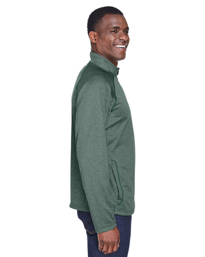 Devon & Jones Men's Stretch Tech-Shell® Compass Quarter-Zip DG440 #color_FOREST HEATHER