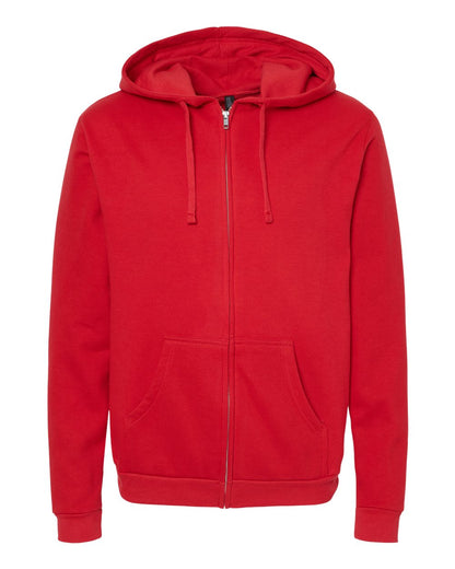 M&O Unisex Zipper Fleece Hoodie 3331 #color_Red