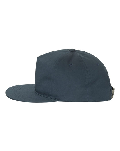 YP Classics Lightly-Structured Five-Panel Snapback Cap 6502 #color_Navy