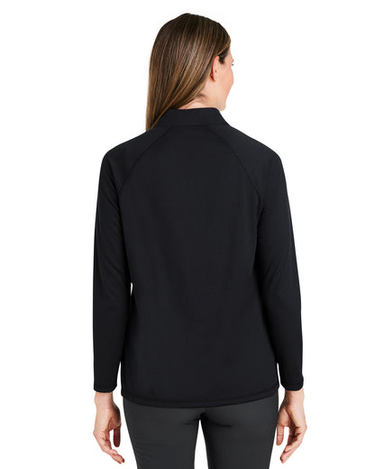 North End Ladies' Revive coolcore® Quarter-Zip NE410W #color_BLACK