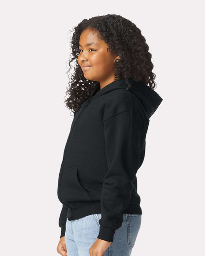 Gildan Heavy Blend™ Youth Full-Zip Hooded Sweatshirt 18600B #colormdl_Black