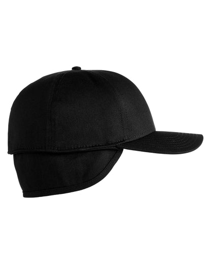 Harriton ClimaBloc™ Ear-Flap Cap M802 #color_BLACK