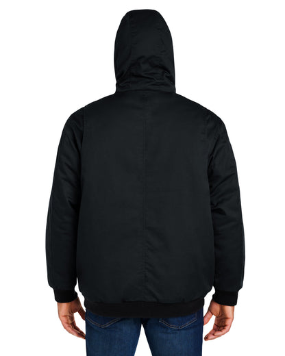 Harriton Unisex ClimaBloc® Heavyweight Hooded Full-Zip Jacket M722 #color_BLACK