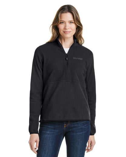 Marmot Ladies' Rocklin Half-Zip Jacket M12403 #color_BLACK