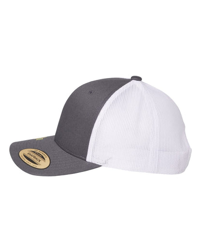 YP Classics Sustainable Retro Trucker Cap 6606R #color_Charcoal/ White