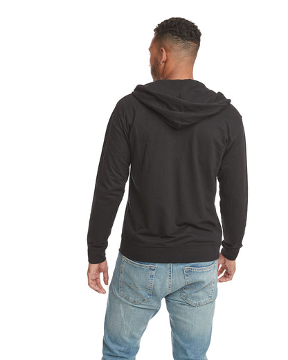 Next Level Apparel Adult Laguna French Terry Full-Zip Hooded Sweatshirt 9601 #color_BLACK