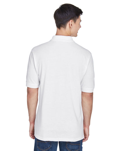 Harriton Men's Easy Blend™ Polo M265 #color_WHITE