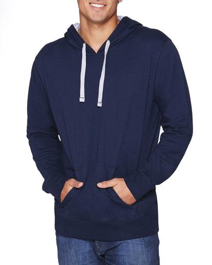 Next Level Apparel Unisex Laguna French Terry Pullover Hooded Sweatshirt 9301 #color_MID NY / HTHR GRY