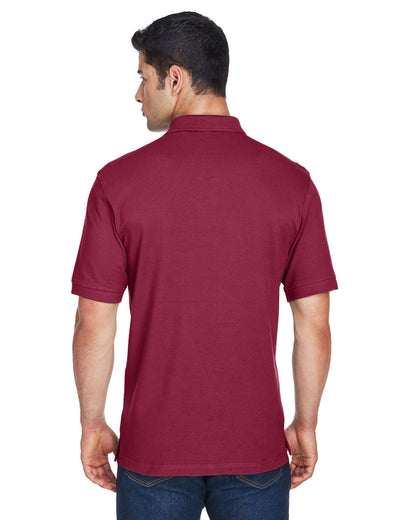 Harriton Men's Short-Sleeve Polo M200 #color_WINE