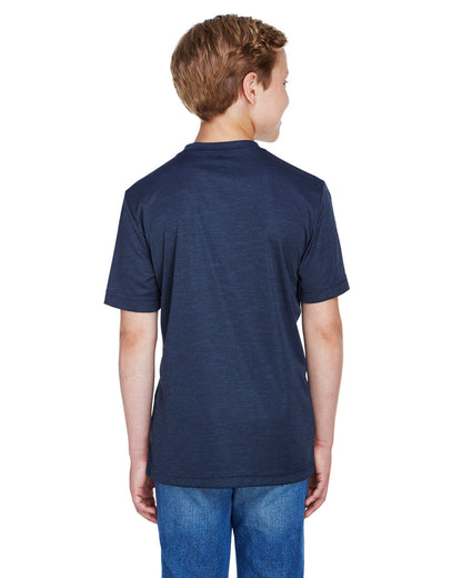 Team 365 Youth Sonic Heather Performance T-Shirt TT11HY #color_SP DRK NVY HTH
