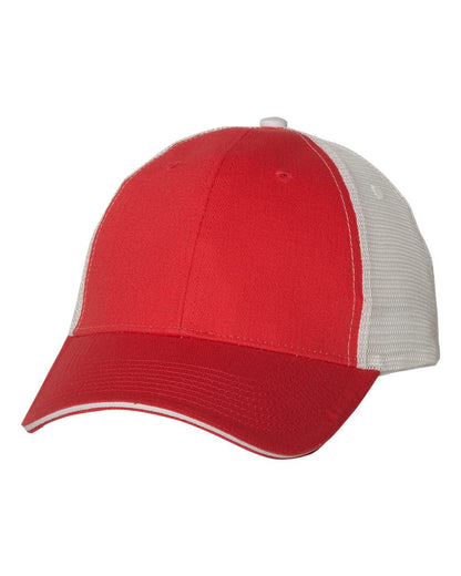 Valucap Sandwich Trucker Cap S102 #color_Red/ White