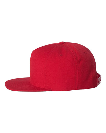 YP Classics Premium Five-Panel Snapback Cap 5089M #color_Red