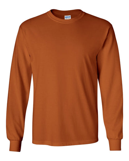 Gildan Ultra Cotton® Long Sleeve T-Shirt 2400 #color_Texas Orange