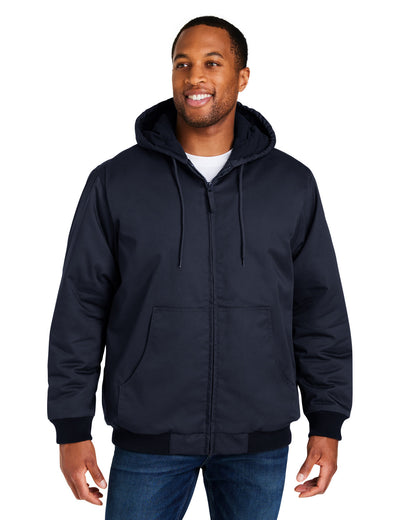 Harriton Unisex ClimaBloc® Heavyweight Hooded Full-Zip Jacket M722 #color_DARK NAVY