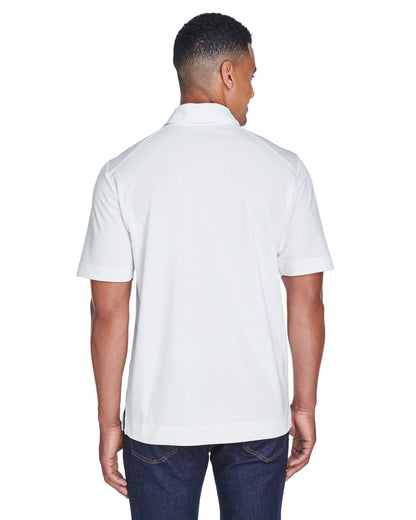 North End Men's Recycled Polyester Performance Piqué Polo 88632 #color_WHITE