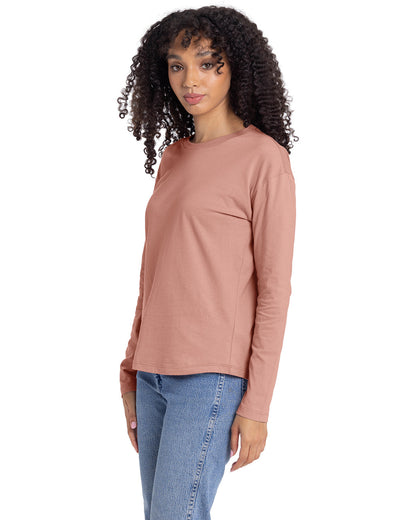 Next Level Ladies' Relaxed Long Sleeve T-Shirt 3911NL #color_DESERT PINK