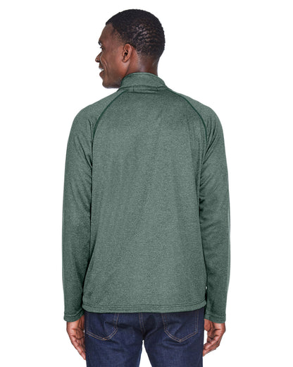 Devon & Jones Men's Stretch Tech-Shell® Compass Quarter-Zip DG440 #color_FOREST HEATHER